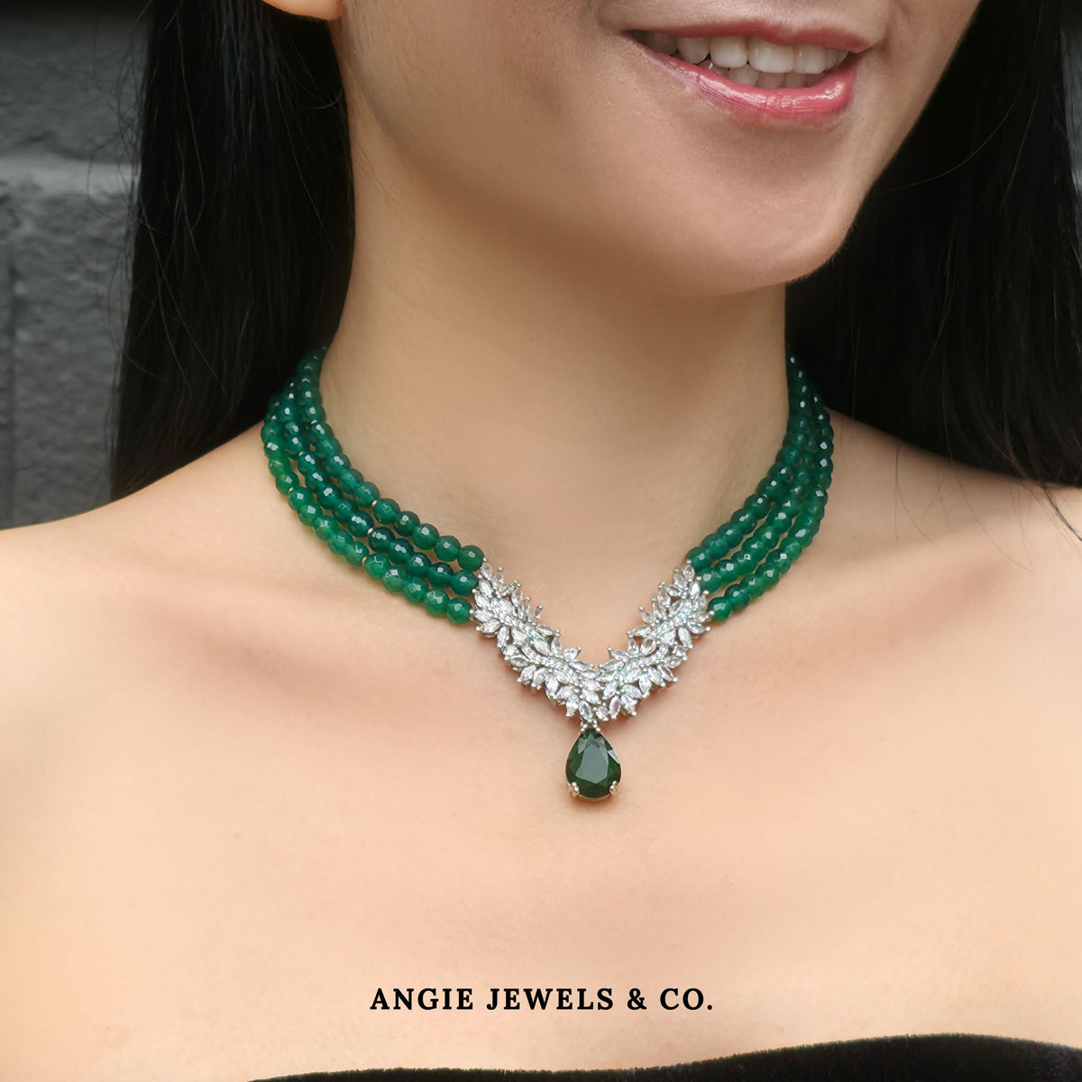 Wonder Woman Green Onyx Necklace