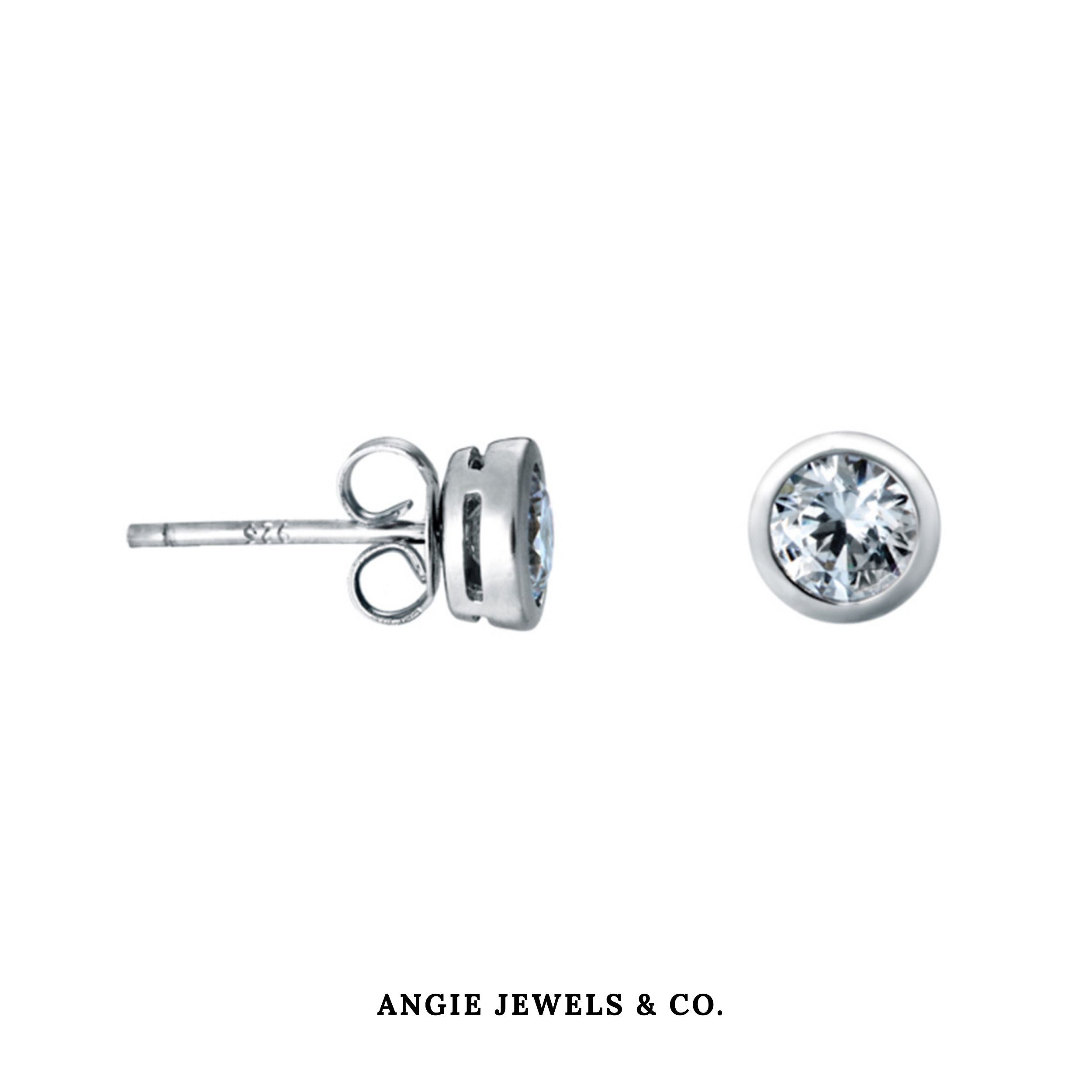 Wrap Around Stud Earrings made with Swarovski Zirconia