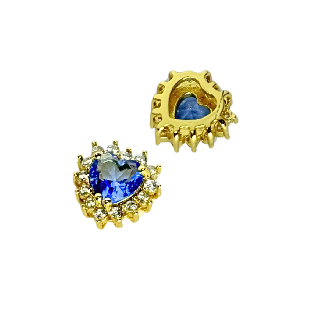 Heart Diamante Spacer -Lightblue 10.3×10.4mm