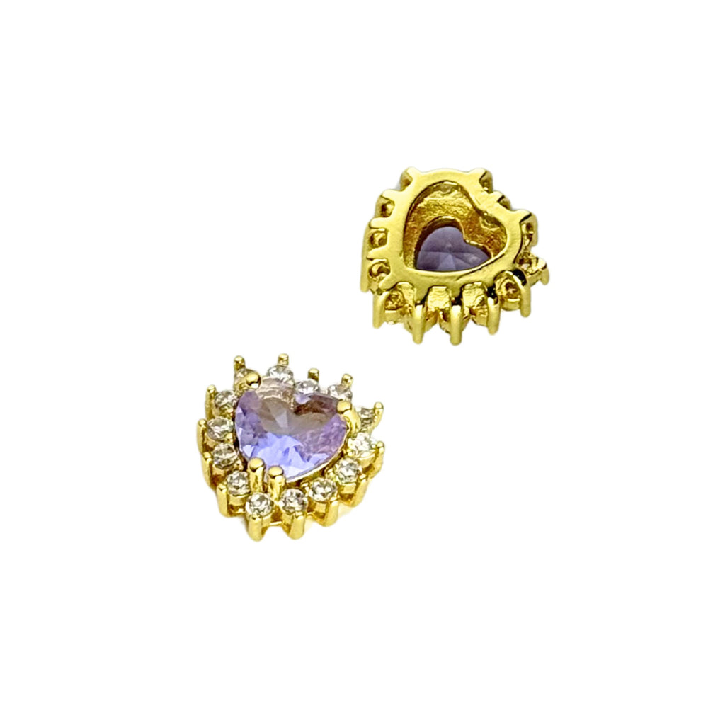 Heart Diamante Spacer -White 10.3×10.4mm