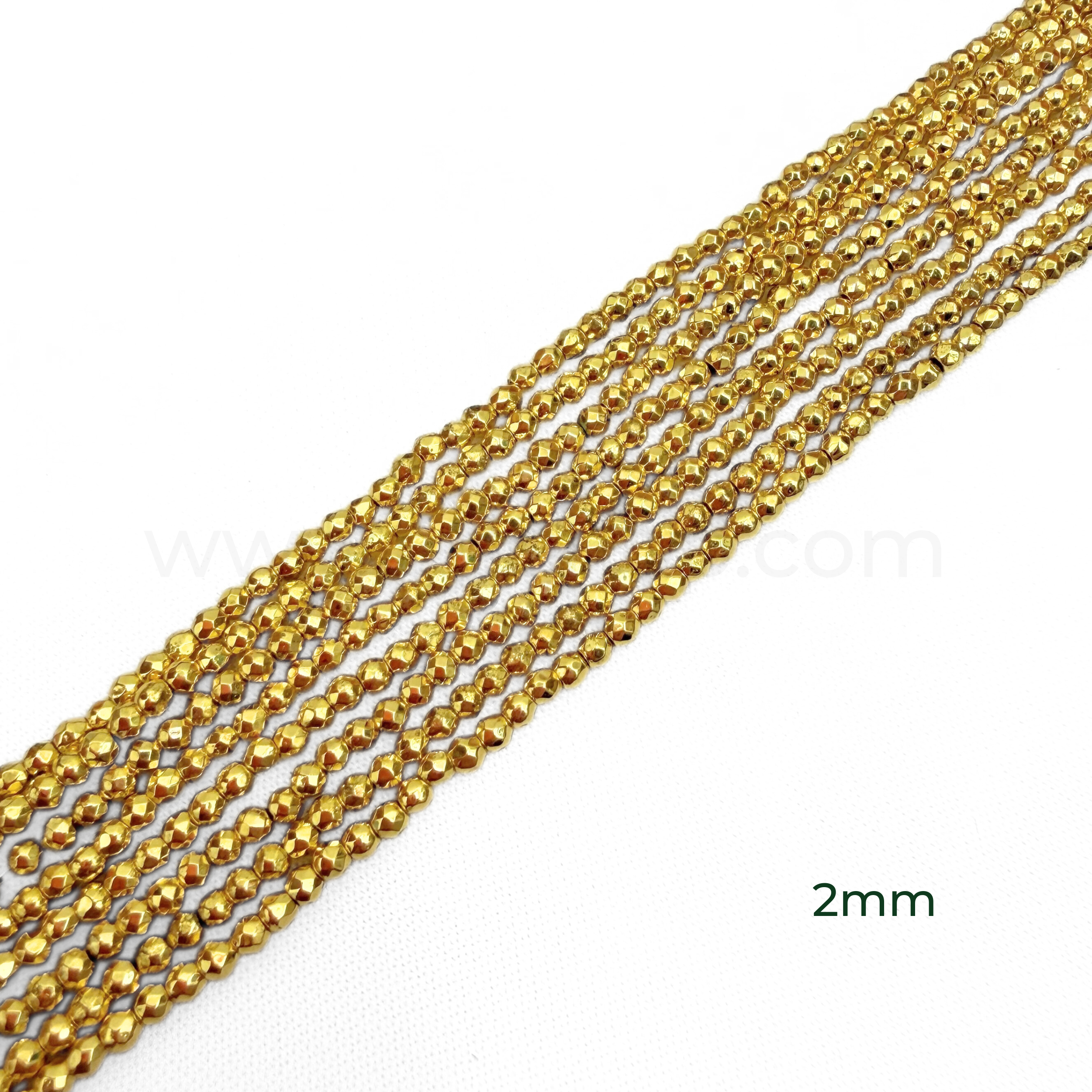 Round Faceted Hematite 2mm