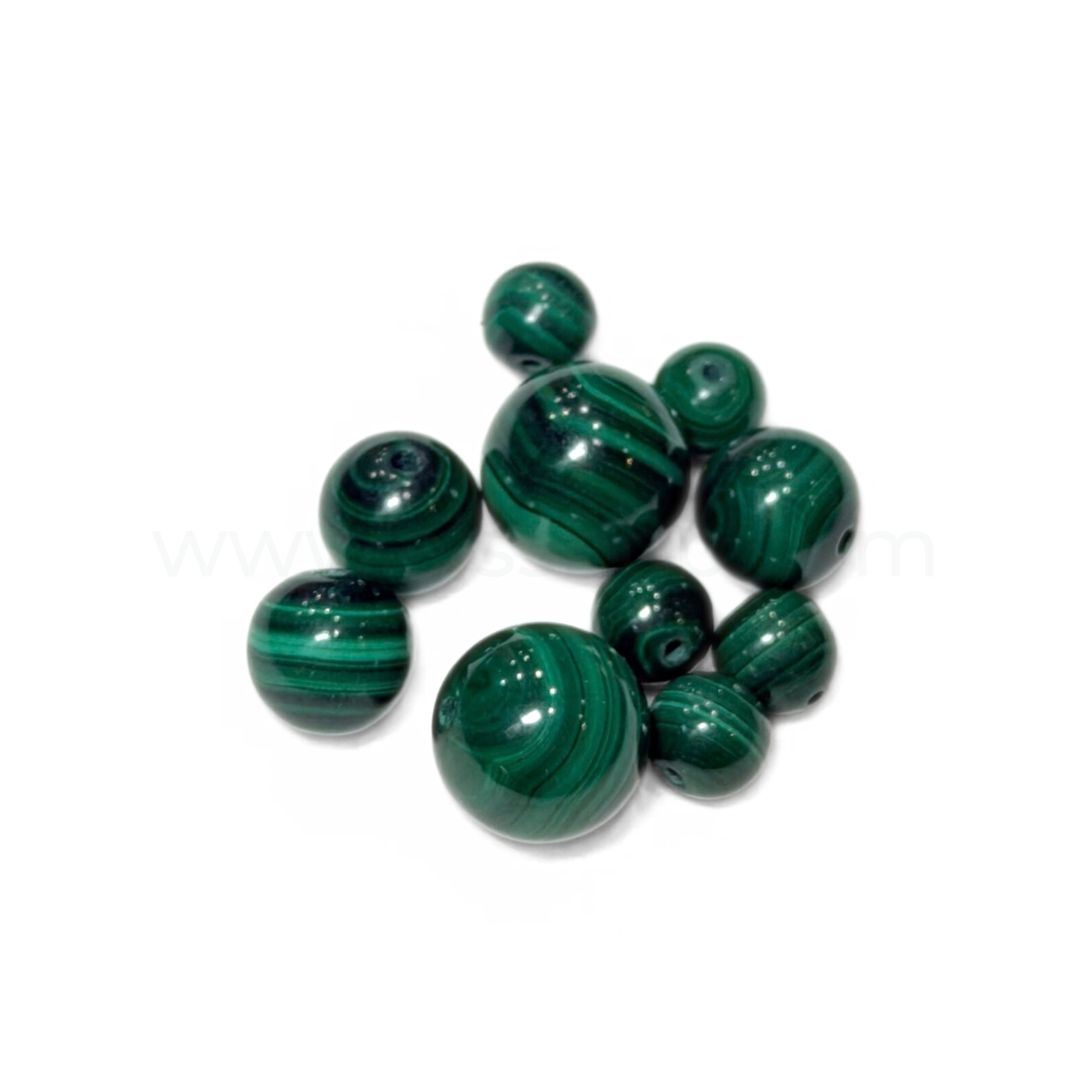 Round Malachite - 6mm, 8mm, 10mm