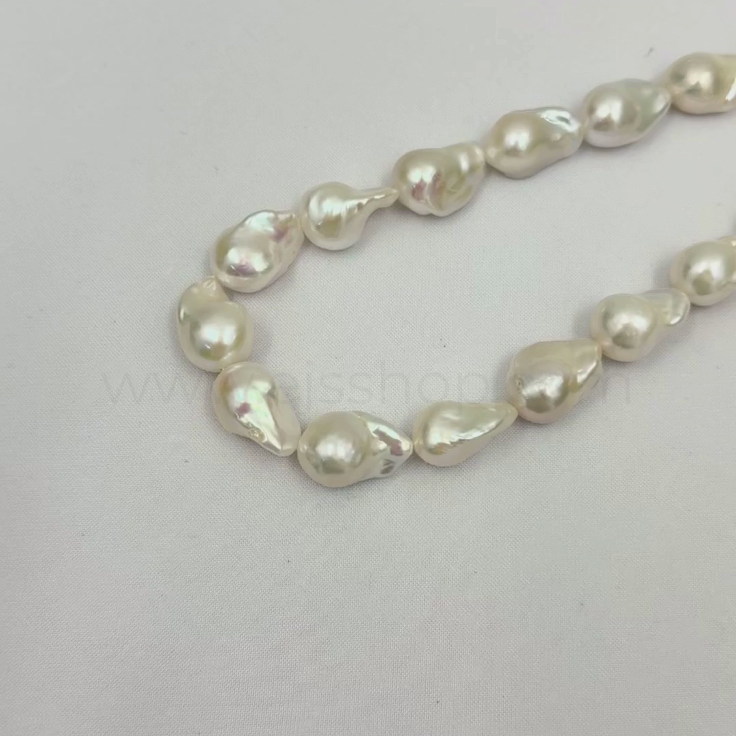 Baroque White 14mm Grade AA Freshwater Pearls