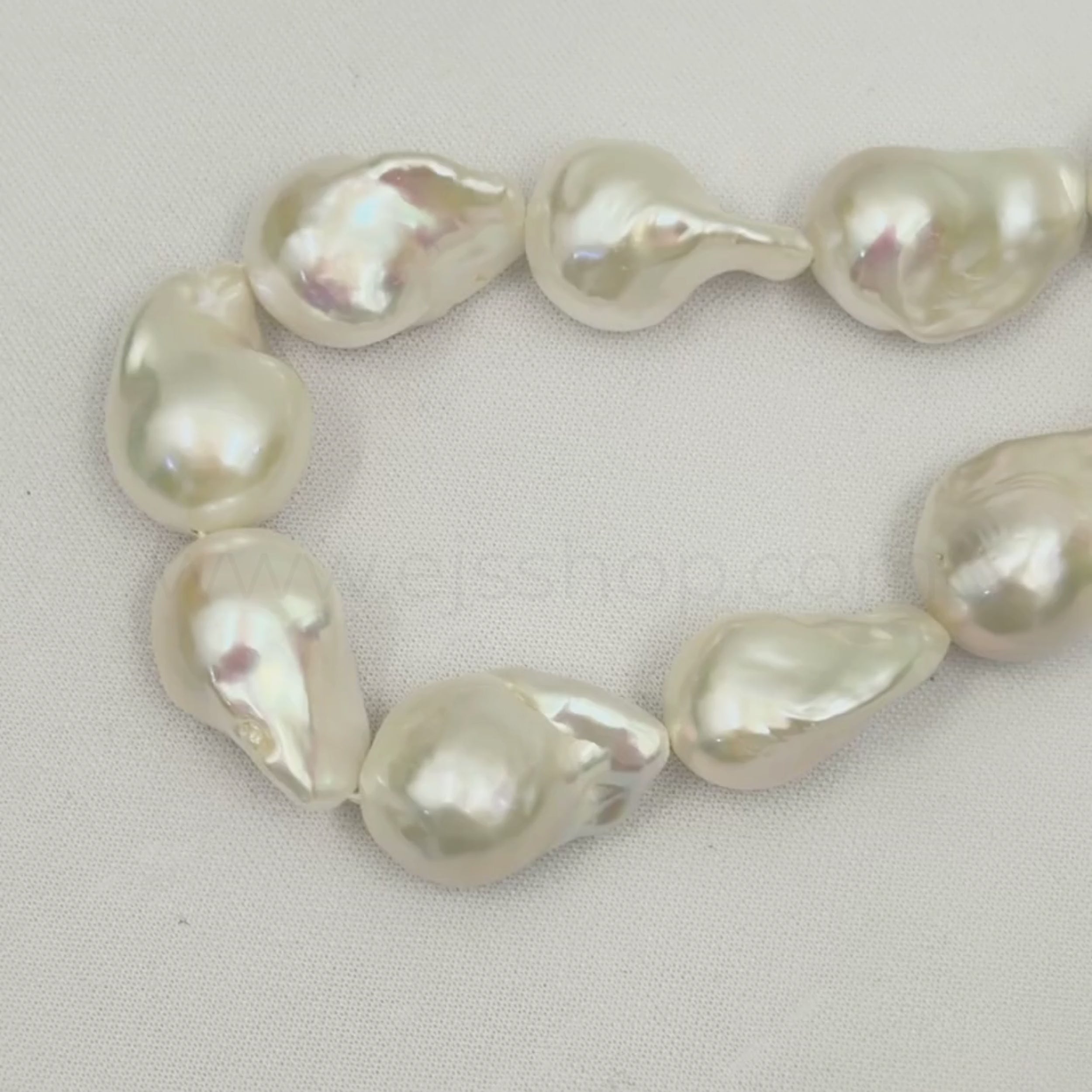 Baroque White 14mm Grade AA Freshwater Pearls