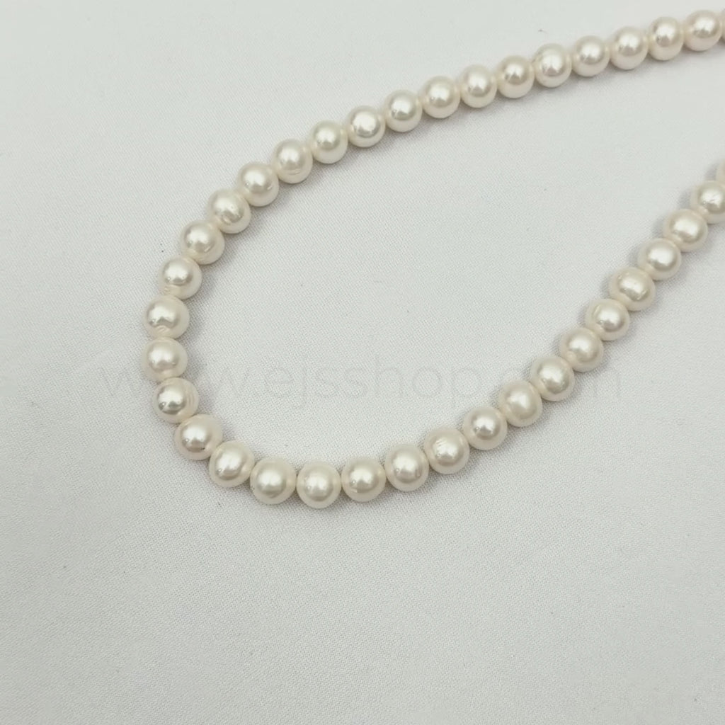 Round White 9.5mm - 11mm Grade A Freshwater Pearl