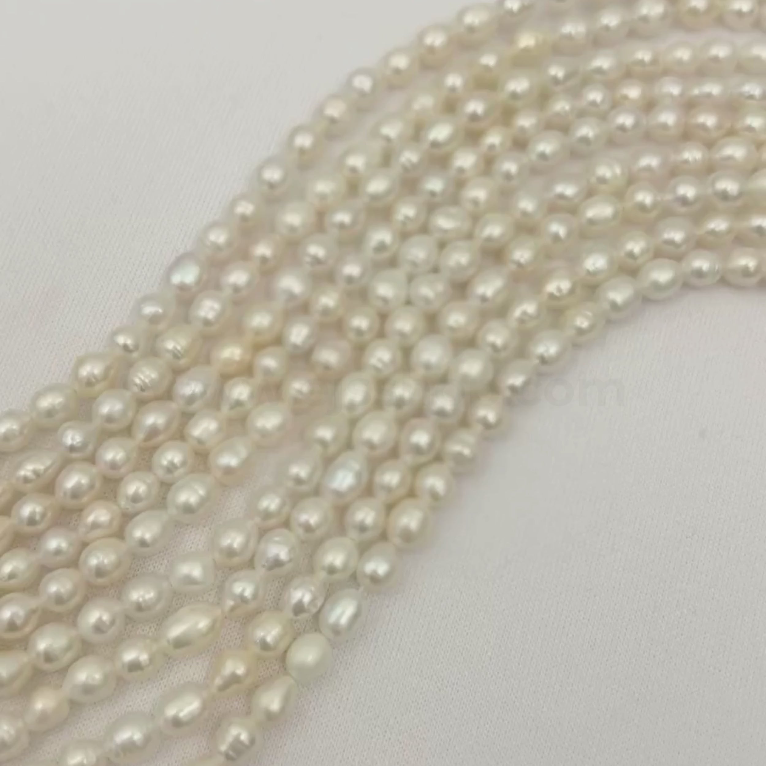 Rice White 4mm-5mm Grade A Freshwater Pearls