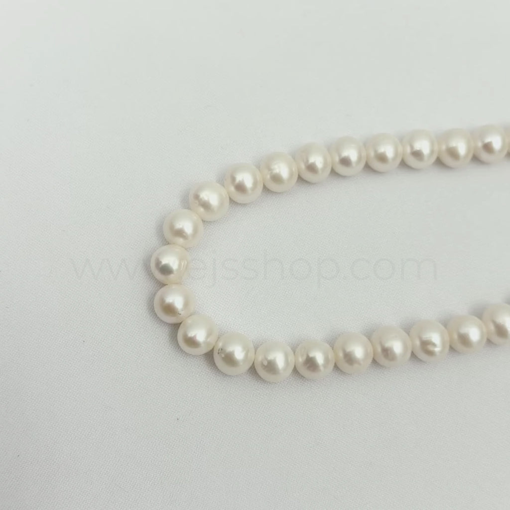 Round White 9.5mm - 11mm Grade A Freshwater Pearl