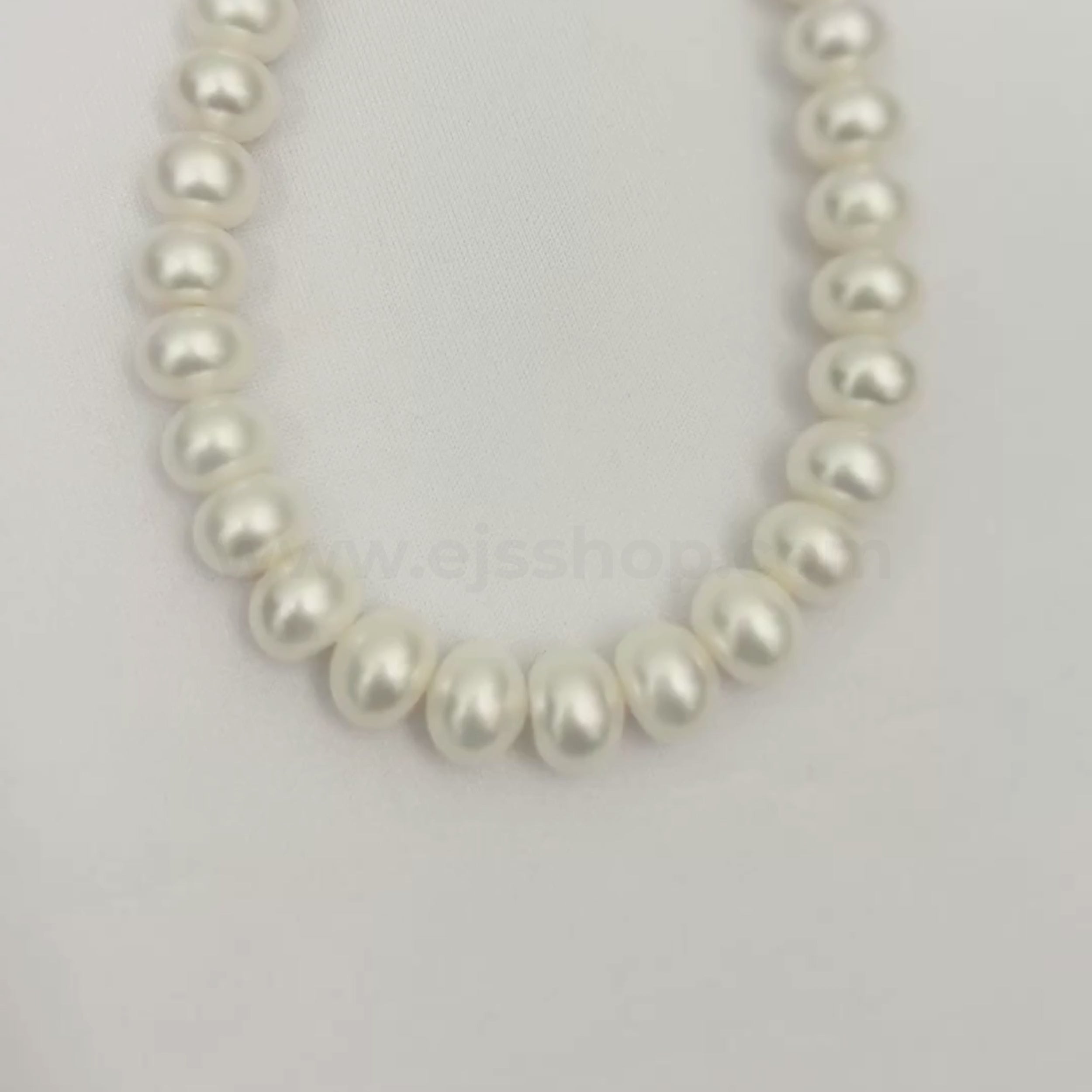 Ooblong White 11mm -12mm Grade AA Freshwater Pearls - 2030