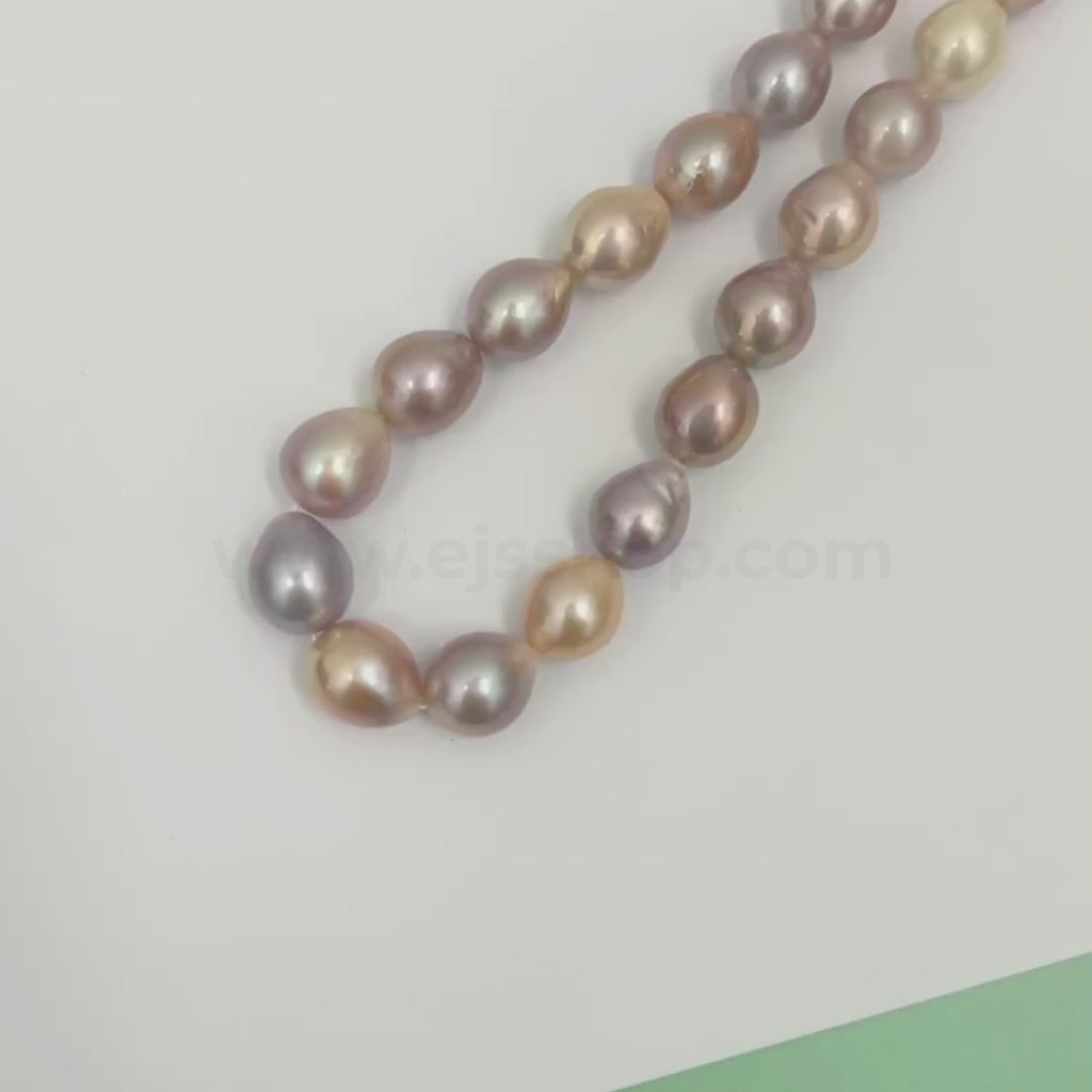 Pastel Teardrop 12mm - 14mm Grade AA Multi-colour Freshwater Pearls
