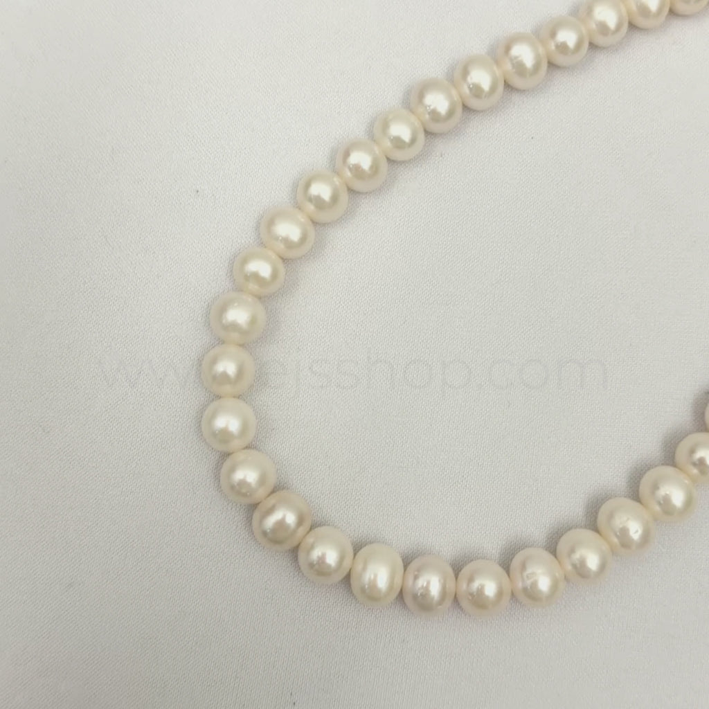 Round White 10mm - 11mm Grade A Freshwater Pearl