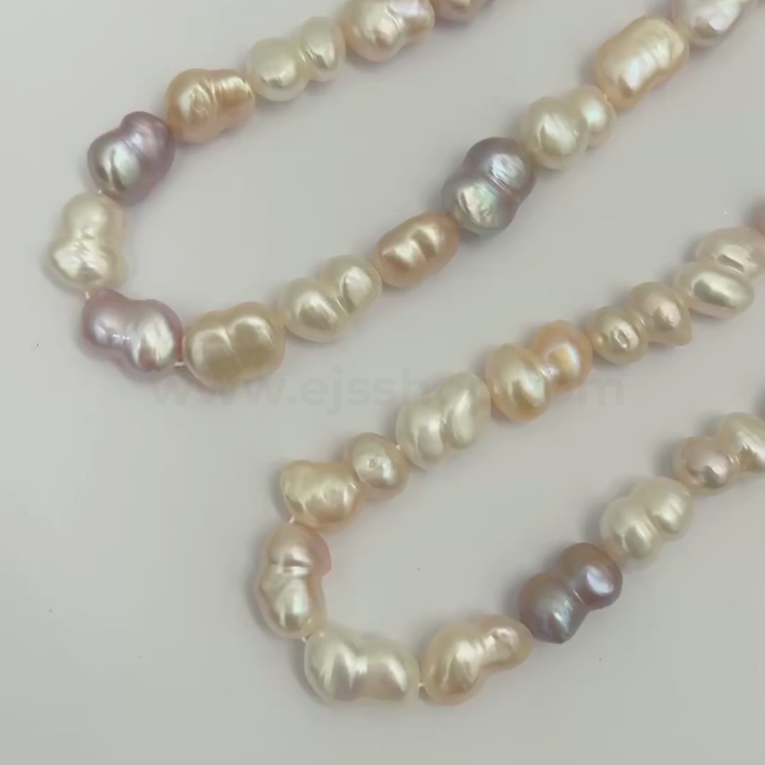 Peanut Pastel 11mm x 17mm Multi-Colour Freshwater Pearls