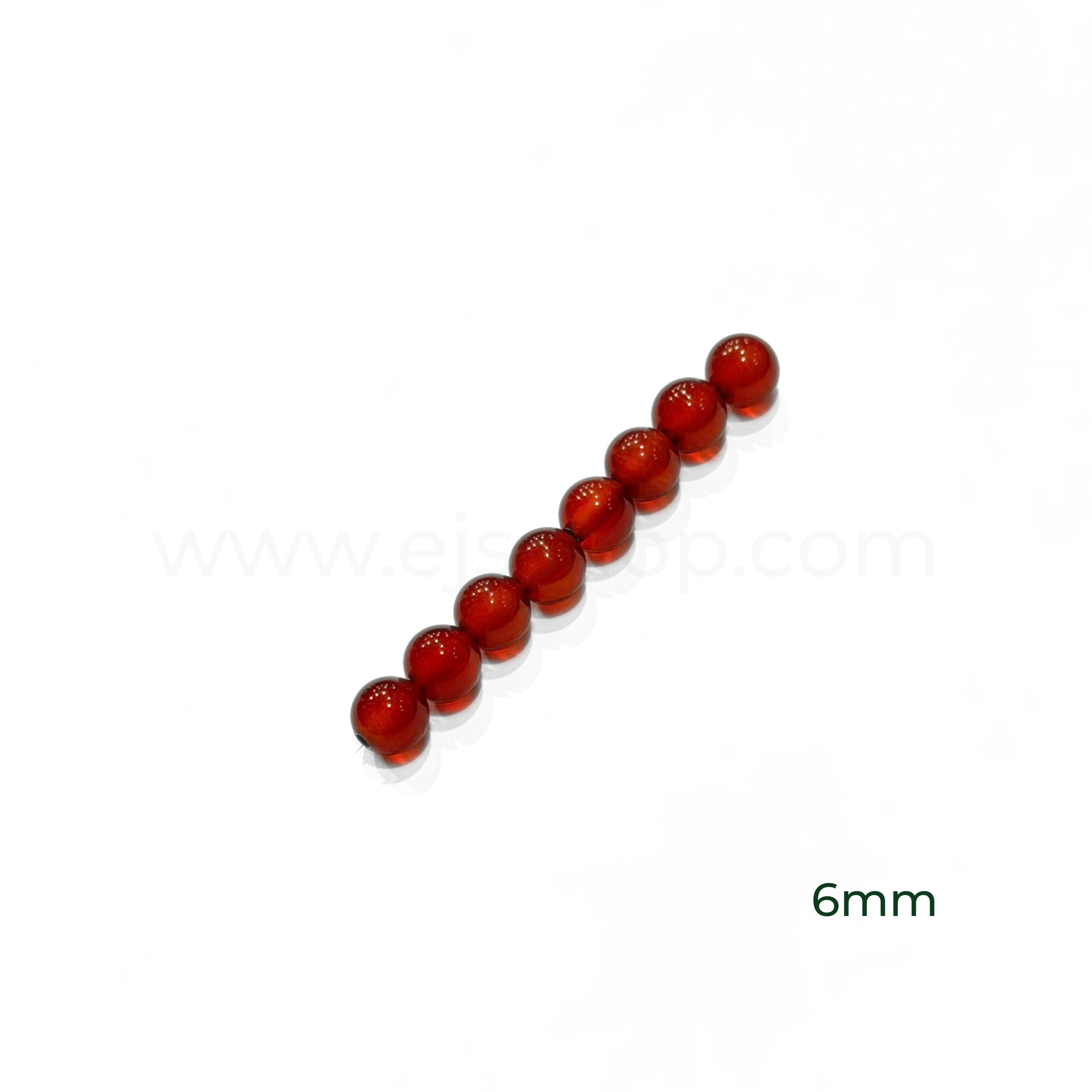 Round Red Agate 6mm, 8mm, 10mm