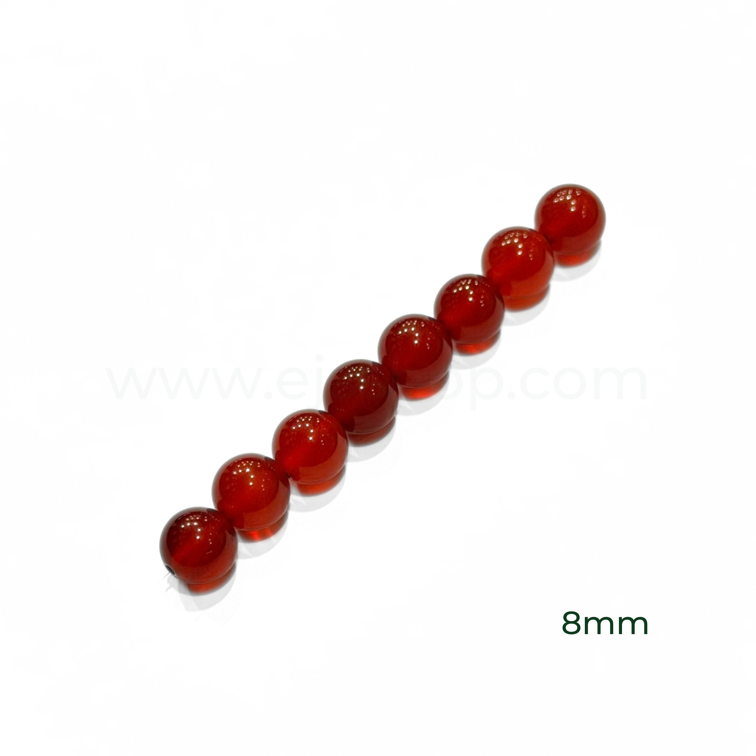 Round Red Agate 6mm, 8mm, 10mm